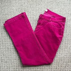 Ladies Old Navy Raspberry Corduroy Jeans. size 14.